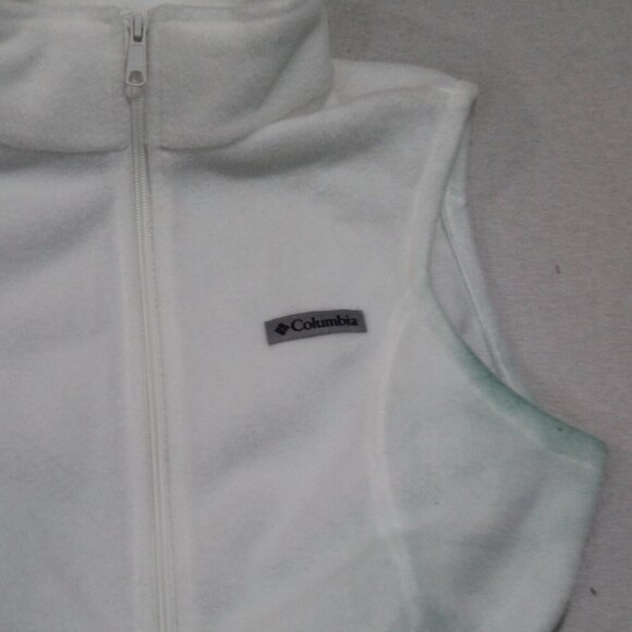 Columbia Women White Sweater Vest Sleeveless Size Medium - Picture 6 of 9